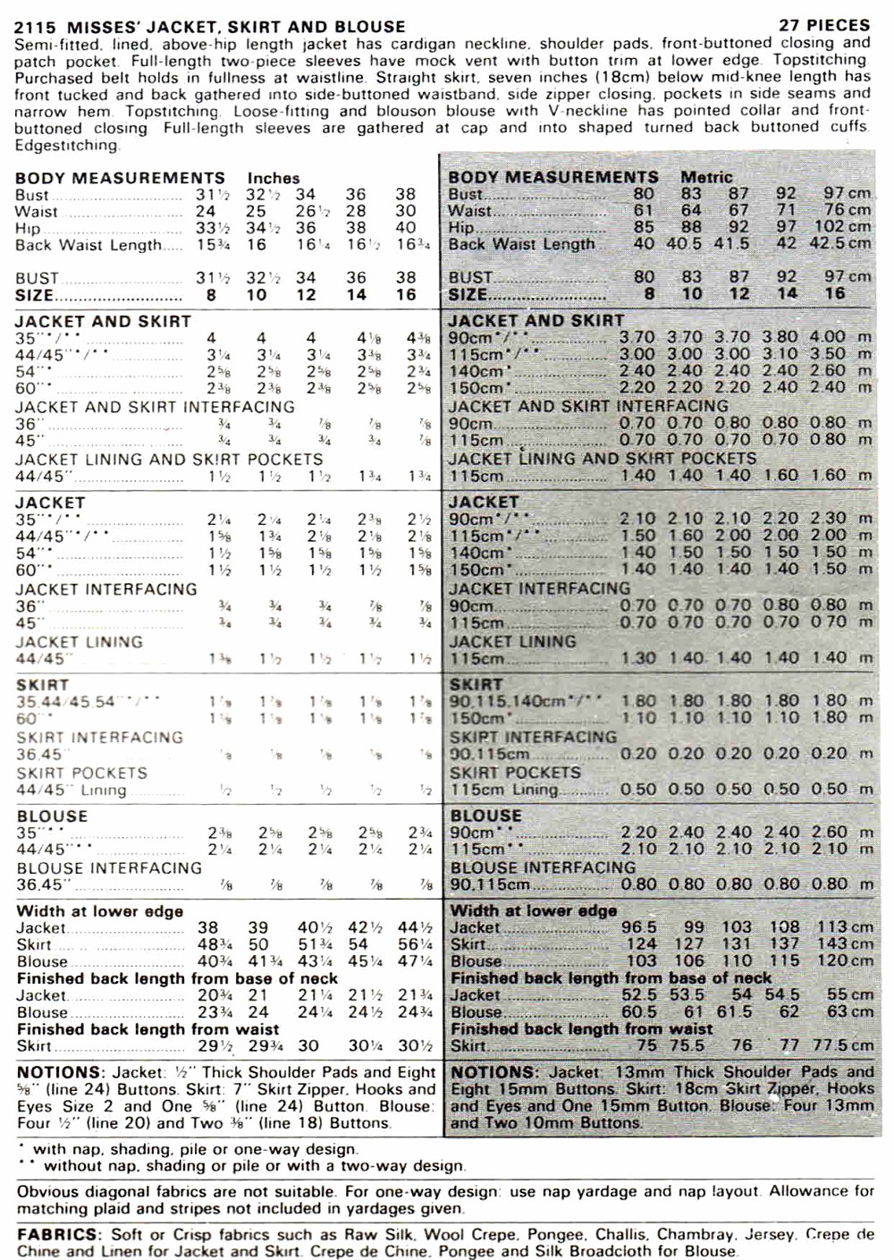 Calvin Klein Jacket Size Chart