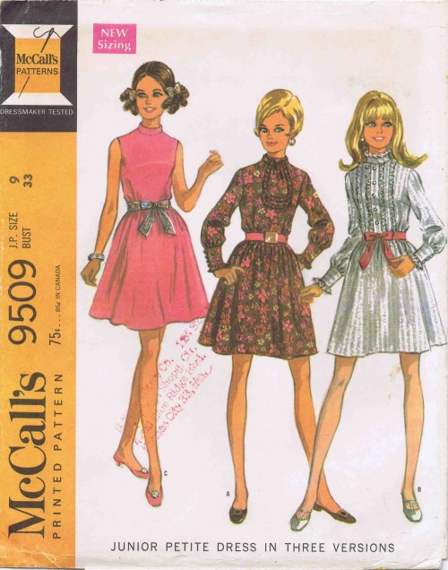 Vintage 1963 McCall’s Misses’ Dress in Three Versions 7007 Two Lengths Sewing Pattern no Size 14 / Bust 34”