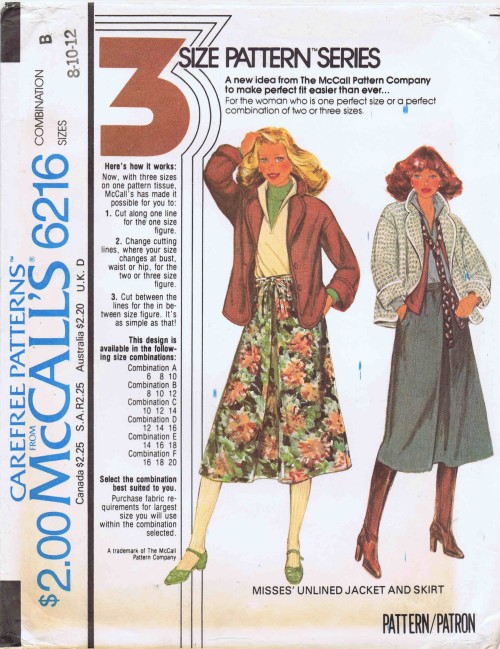 Vintage New Look Sewing Pattern 6462 Misses Jacket Skirt 8-18 uncut oop sew ff
