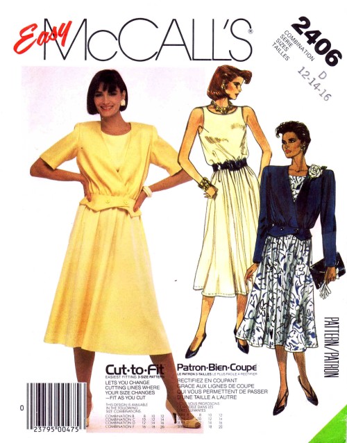 1986 Vogue Misses/' SLEEVELESS DRESSES Pattern ----Size 12-14-16