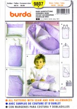 Burda 9807 Sewing Pattern Infants Accessories Bunting Bag Pillow