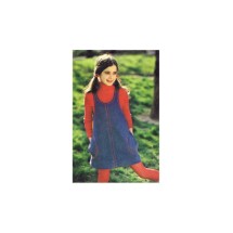 Girls Aline U-Neckline Jumper with Pockets Butterick 3873 Vintage Sewing Pattern Size 10