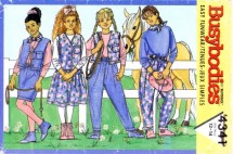 Butterick 4341 Sewing Pattern Girls Vest Top Skirt Pants Jumper Scarf Size 12 - 14