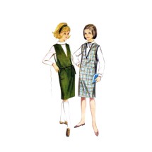 1960s Girls Jumper and Blouse Butterick 3197 Vintage Sewing Pattern Size 8