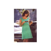 1970s Misses Scoop Neck Dress Butterick 3634 Vintage Sewing Pattern Size 10 Bust 32 1/2