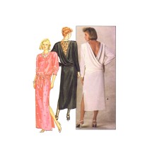 1980s Misses Draped Evening Dress Butterick 3018 Vintage Sewing Pattern Size 10