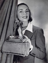 Vintage 1940's Sporty Bag Purse Crochet Pattern PDF