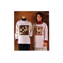 Misses Cotton Knit Tunic and Decorative Appliques Indygo Junction IJ383 Sewing Pattern Size S - M - L - XL