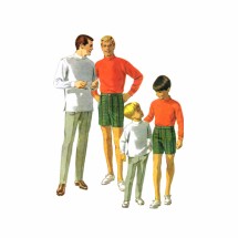 1960s Boys Shirt Pants Shorts McCalls 9284 Vintage Sewing Pattern Size 6