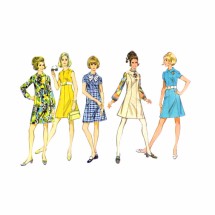 1960s Misses Dress or Jumper McCalls 9664 Vintage Sewing Pattern Size 12 Bust 34