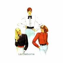 1980s Liz Claiborne Shirts McCalls 7272 Vintage Sewing Pattern Size 8 Bust 31 1/2