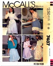 McCall's 7487 Apron Sleeve and Garter Package