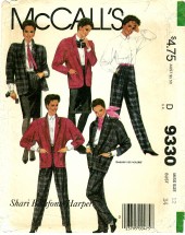 McCall's 9330 Shari Belafonte-Harper Jacket Blouse Skirt Pants Size 12
