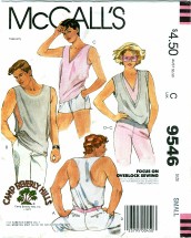 McCall's 9546 Unisex Tops & Label Bust / Chest 32 1/2 - 34