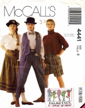 McCall's 4441 Sewing Pattern Palemtto's Vest Skirt Pants Shorts Size 8 - Bust 31 1/2
