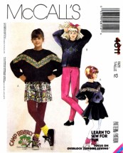 McCall's 4611 Girls Top Skirt Leggings Camp Beverly Hills Sewing Pattern Size 12