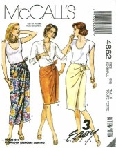 McCall's 4862 Mock-Wrap Skirt Size 6 - 8