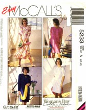 McCall's 5233 Sewing Pattern Chemise Dress Top Skirt Size 6 - 10