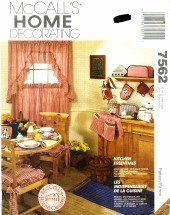 McCall's 7562 Sewing Pattern Curtains Apron Appliance Covers Pot Holder Oven Mitt