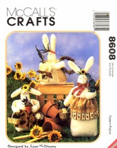 McCall's 8608 Crafts Sewing Pattern Stuffed Bunny Bunnies