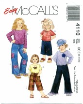 McCall's 4110 Tops & Pants Size 3 - 6