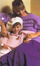 Mother and Daughter Pullover Sweater Knitting Pattern