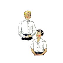 1930s Boys Front Button Shirt Simplicity 1509 Vintage Sewing Pattern Size 6 Chest 24