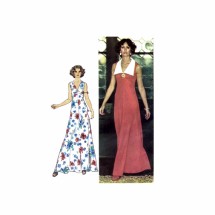 1970s Misses V-Neckline High Waist Evening Dress Designer Fashion Simplicity 6344 Vintage Sewing Pattern Size 16 Bust 38