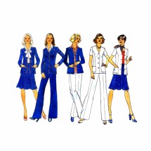 1970s Misses Cardigan Bias Skirt Pants Simplicity 6858 Vintage Sewing Pattern Size 12 Bust 34