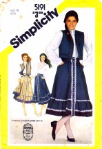 Simplicity 5191 Sewing Pattern Misses Blouse Skirt Quilted Vest Size 10