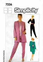 Simplicity 7226 Vintage Sewing Pattern Misses Top Pants Skirt Jacket Size 14 Bust 36
