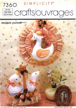 Simplicity 7360 Sewing Pattern Decorative Geese Pull Toy Wreath