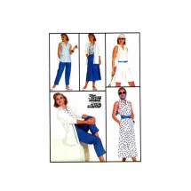 Misses Skirt Pants Shorts Shirt Knit Cardigan Simplicity 8002 Vintage Sewing Pattern Size 18 Bust 40