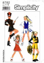 Simplicity 8782 Costume Sewing Pattern Teens Cheerleader Majorette Outfits