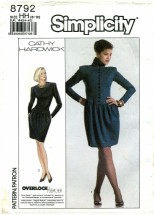 Simplicity 8792 Cathy Hardwick Dress Size 6 - 12 - Bust 30 1/2 - 34