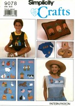 Simplicity 9078 Appliques 24 Different & People Animals