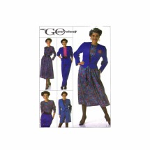 1980s Misses Skirt Pants Shorts Blouse Jacket Simplicity 9255 Vintage Sewing Pattern Full Figure Size 14 - 16 - 18 - 20