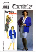 Simplicity 9646 Sewing Pattern Misses Dress & Cardigan Jacket Size 8 - 18 - Bust 31 1/2 - 40