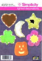 Simplicity 4372 Sewing Pattern Lighted Decorations