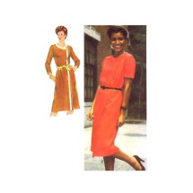 1980s Misses Front Wrap Double Breasted Dress Simplicity 9368 Vintage Sewing Pattern Size 14 Bust 36