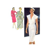 1980s Misses Pullover Dress Simplicity 9442 Vintage Sewing Pattern Size 14 Bust 36