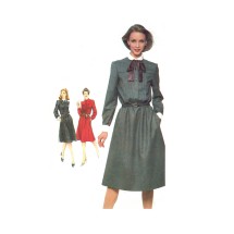 1980s Misses Shirtwaist Dress Simplicity 5134 Vintage Sewing Pattern Size 10 Bust 32 1/2 UNCUT