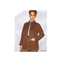 1980s Misses Funnel Neck Boxy Jacket Beginners Choice Simplicity 5263 Vintage Sewing Pattern Size 12 Bust 34