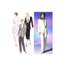 Misses Slim Skirt Pleated Pants Shawl Collar Jacket Simplicity 8171 Sewing Pattern Size 12 - 14 - 16