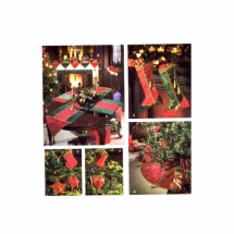 Christmas Treeskirt Stocking Table Runner Place Mat Napkin Mantel Scarf Simplicity 9748 Sewing Pattern