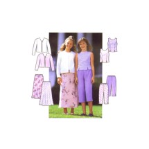 Girls Top Jacket Skirt Pants Simplicity 8550 Sewing Pattern Size 12 - 14 - 16