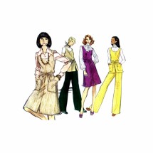 1970s Misses Jumper Tunic Pants Vogue 8624 Vintage Sewing Pattern Size 12 Bust 34