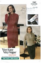 Vogue 7567 Misses Jacket & Skirt Size 6 - 10 - Bust 30 1/2 - 32 1/2