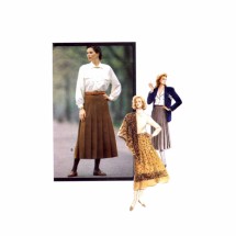 1980s Misses Skirt Vogue 7589 Vintage Sewing Pattern Size 10 Waist 25