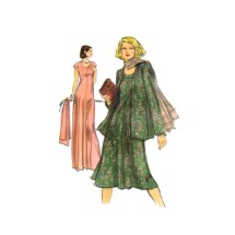 1970s Misses Fit and Flare Dress Cardigan Neck Jacket Vogue 9626 Vintage Sewing Pattern Size 12 Bust 34